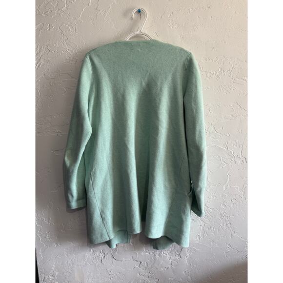 J crew vanessa open front sweater mint green cardigan womens medium pockets - Picture 5 of 8